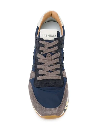 Shop White Premiata 'eric' Sneakers In Blue