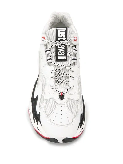 Shop Just Cavalli P1thon Sneakers In 100 White