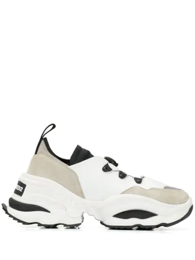 Shop Dsquared2 The Giant Chunky Sneakers In White