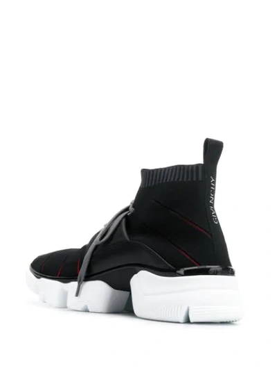 Shop Givenchy Lace-up Sock Sneakers In Black