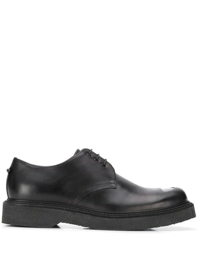 NEIL BARRETT METAL TOE DERBY SHOES - 黑色