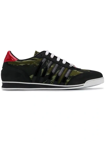 Dsquared2 Camouflage Print New Runner Sneakers In Black | ModeSens