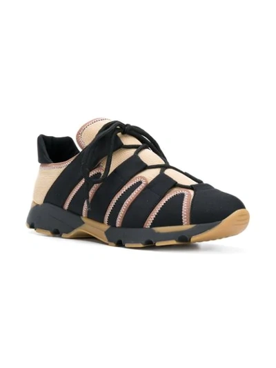 Shop Marni Techno Sneakers In Black