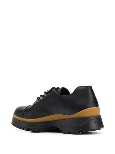 PRADA CHUNKY SOLE LACE-UP SHOES - 黑色