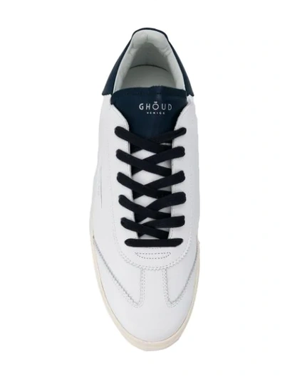 Shop Ghoud Contrast Heel Sneakers In White