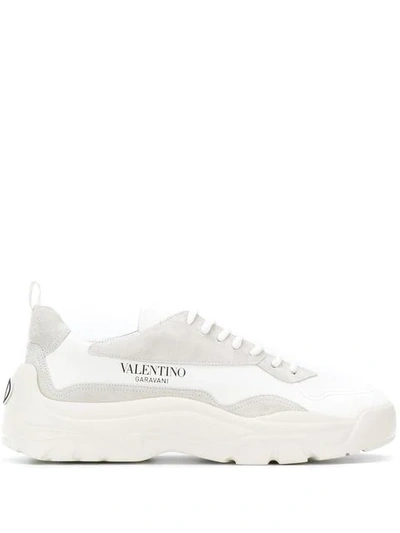 Shop Valentino Garavani Chunky Sole Sneakers In White
