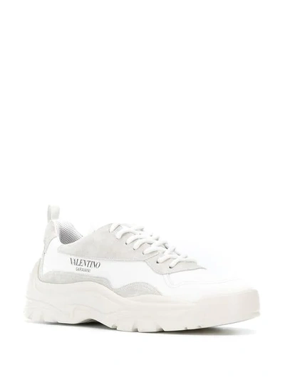 Shop Valentino Garavani Chunky Sole Sneakers In White