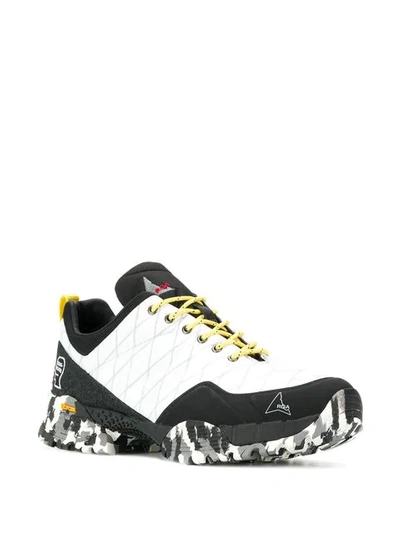 Shop Roa Camouflage Print Sole Sneakers In White ,black