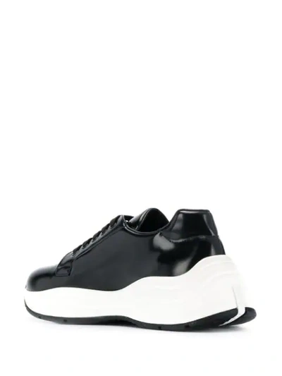 PRADA CHUNKY LACE-UP SNEAKERS - 黑色