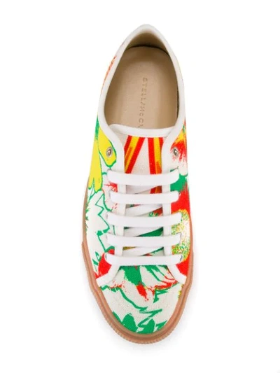 Shop Stella Mccartney Floral Print Trainers In Multicolour