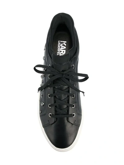 Shop Karl Lagerfeld Studded Sneakers In Black