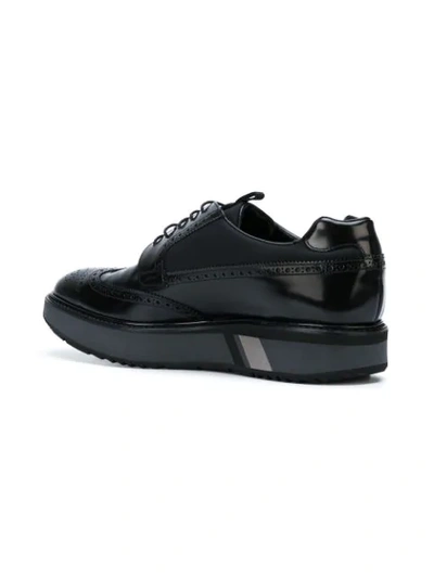 Shop Prada Derby Shoes In Black
