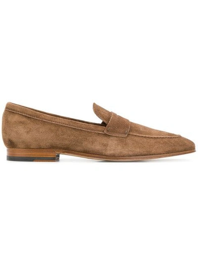 Shop Tod's Penny Loafers In Brown