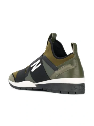 Shop Dsquared2 Icon Logo Sneakers In Green