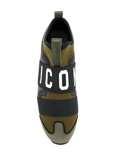 Dsquared2 Icon Logo Sneakers In Green