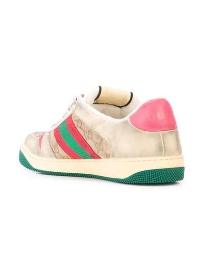 GUCCI SCREENER GG SNEAKERS - 棕色