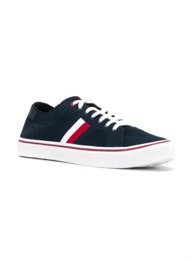 Shop Tommy Hilfiger Knit Low-top Sneakers - Blue