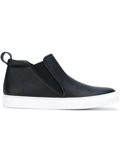 Shop Aiezen Mid-top Slip-on Sneakers In Black