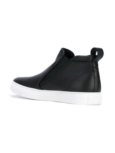 Shop Aiezen Mid-top Slip-on Sneakers In Black
