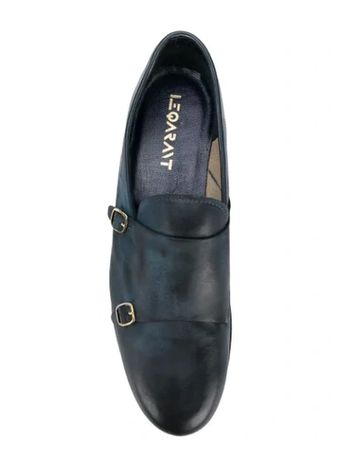 Shop Leqarant Classic Monk Shoes In Blue