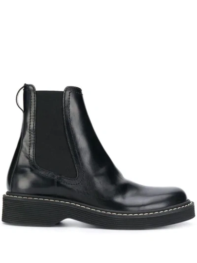 Shop Marni Classic Chelsea Boots In Black