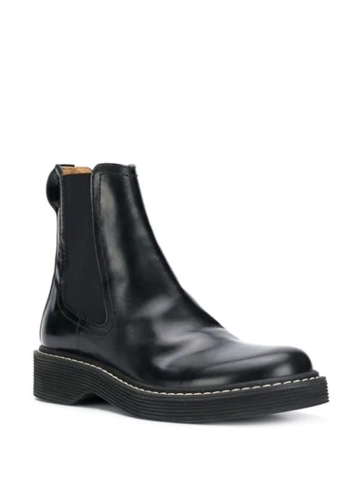 Shop Marni Classic Chelsea Boots In Black