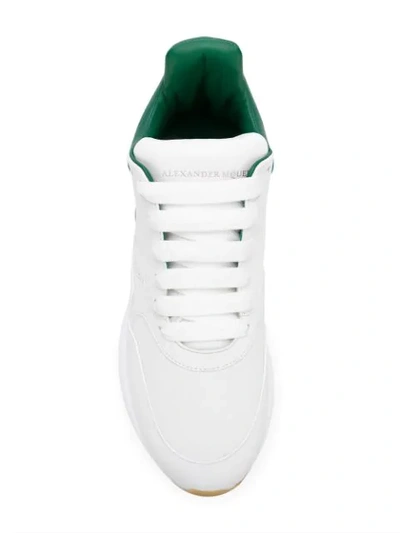 Shop Alexander Mcqueen Oversized Runner Sneakers - White