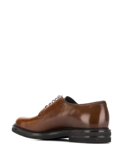 Brunello Cucinelli Classic Lace-up Derby Shoes In Brown