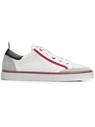 Shop Thom Browne Calfskin Rubber Cupsole Sneaker In White