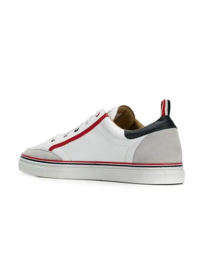 Shop Thom Browne Calfskin Rubber Cupsole Sneaker In White