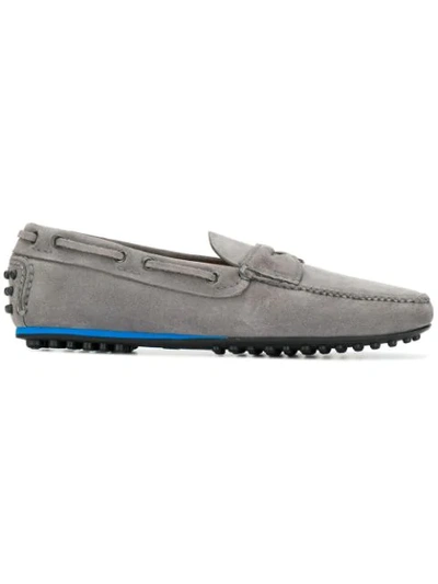 Shop Car Shoe Pebbled Sole Loafers In Blue