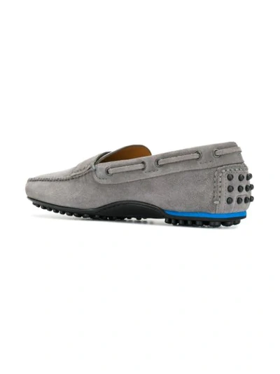 Shop Car Shoe Pebbled Sole Loafers In Blue