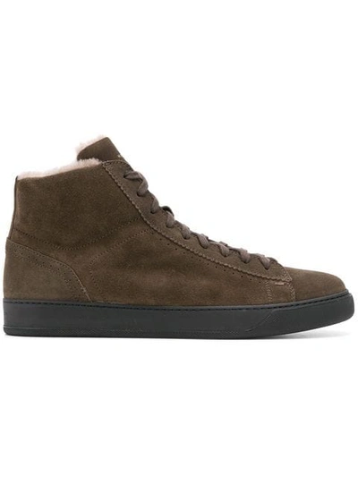 Shop Henderson Baracco Collin Hi-top Sneakers In Green