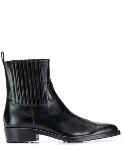 Shop Toga Virilis Pointed Toe Boots In Black