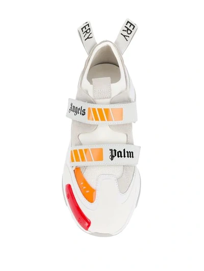 Shop Palm Angels Chunky Sole Sneakers In White