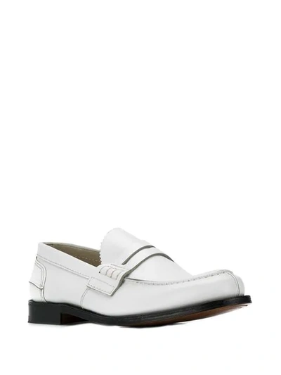 Shop Church's Jagged Tongue Loafers In White
