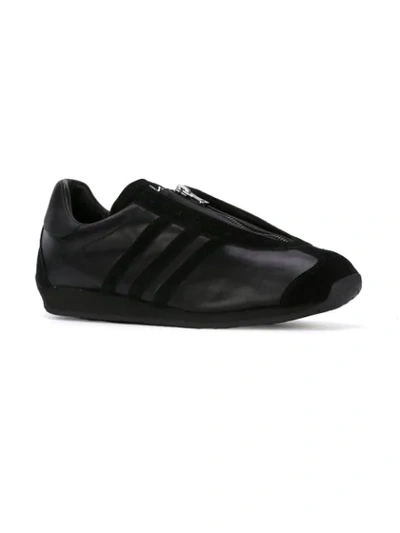 Shop Yohji Yamamoto Zip Sneakers In Black