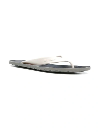 Shop Diesel Camouflage Print Flip Flops In White