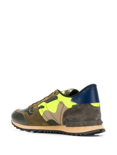 VALENTINO VALENTINO GARAVANI ROCKRUNNER CAMOUFLAGE SNEAKERS - 绿色