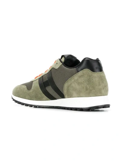 Shop Hogan Logo Low Top Sneakers In Green