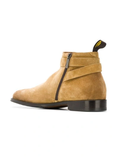 Shop Doucal's Buckle Detail Ankle Boots - Neutrals