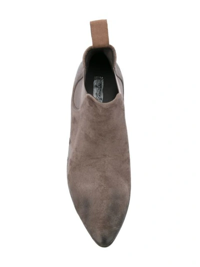 Shop Marsèll Low Chelsea Boots In Grey