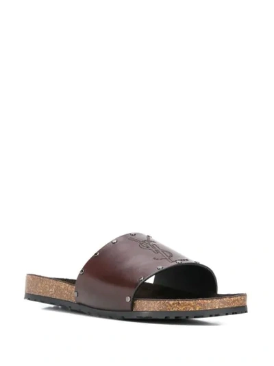 Shop Saint Laurent Jimmy Slip-on Sandals In Brown