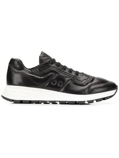 Shop Prada Low-top Sneakers In Black