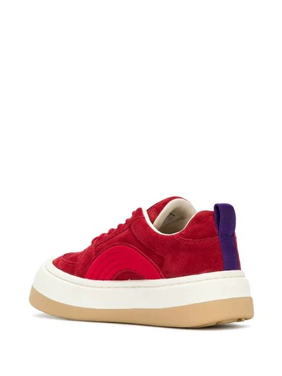 Shop Eytys Platform Low Top Sneakers In Red