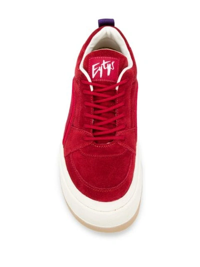 Shop Eytys Platform Low Top Sneakers In Red