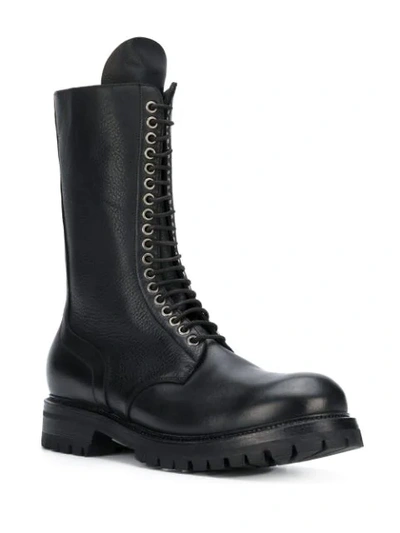 Shop Rick Owens Combat Boots In Black