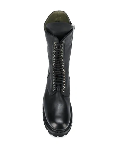 Shop Rick Owens Combat Boots In Black