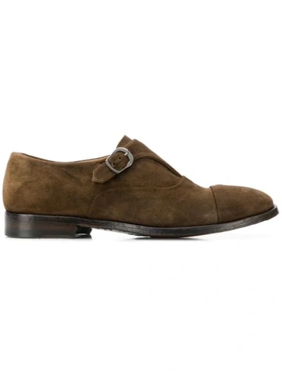 Shop Alberto Fasciani Xavier Monk Shoes In Brown