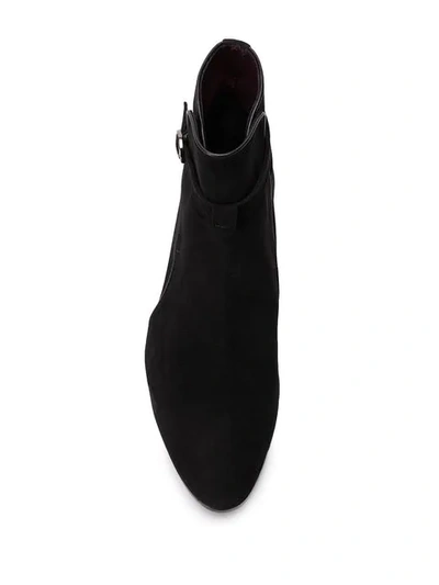 Shop Lidfort Buckle Detail Boots In Black